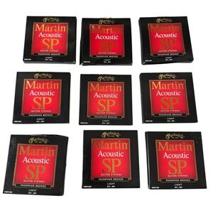 Martin MSP4100 Acoustic SP Guitar‎ Strings Phos. Bronze LIGHT .012-.054 Set Of 9